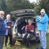 Lunch, Waipori Picnic Area: Pat Leonard, Innes Ritchie, Shirley Kerr, Steve Step