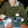 Don Horne preparing for the evening talk 